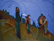 People on the Blue Hillside